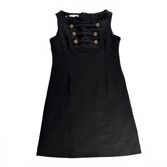 Corey Lynn Calter Dresses & Skirts - Anthropologie Corey Lynn Calter Black Preppy Dress with Gold Buttons size 8
